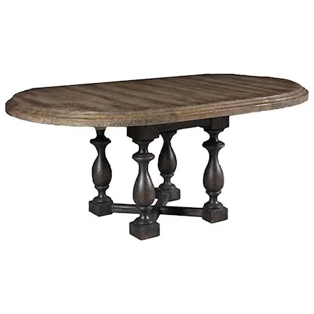 Ellinger 48 Inch Round Dining Table with 2 Table Leaves